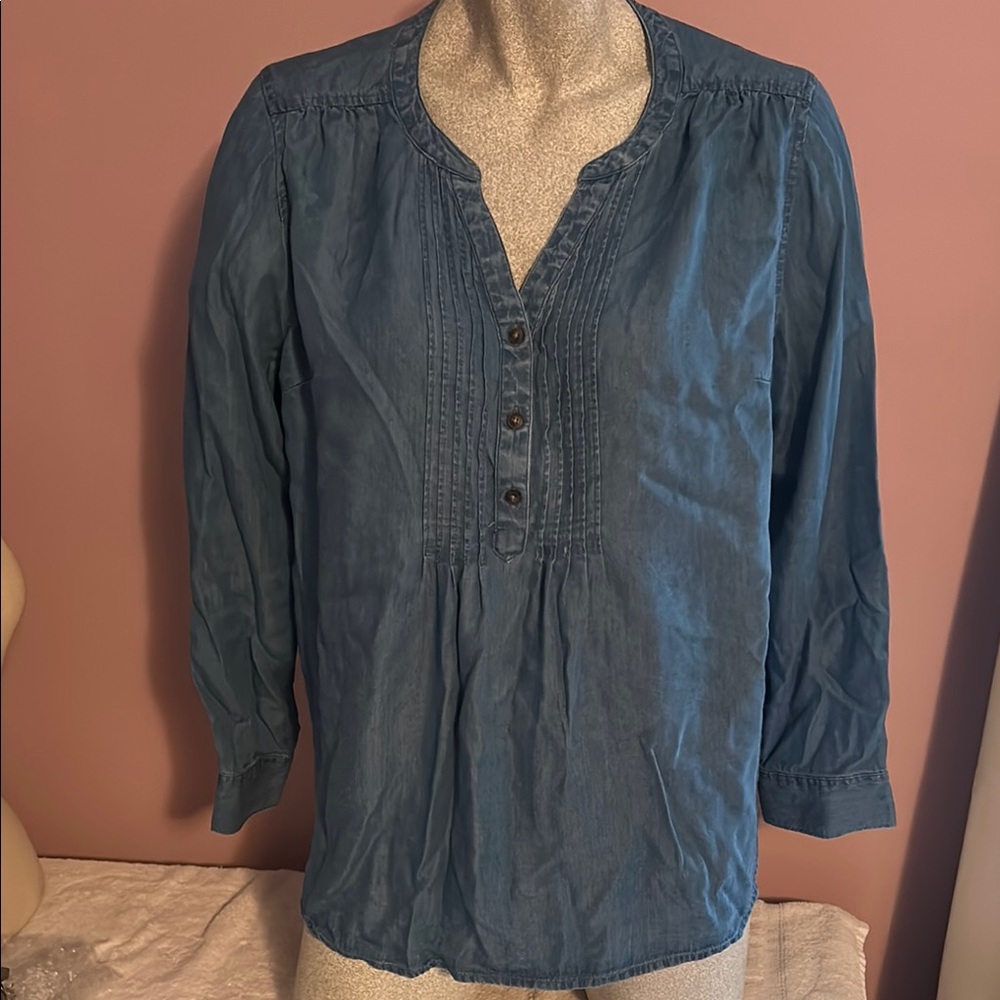 Blue Soft Denim Women's Top